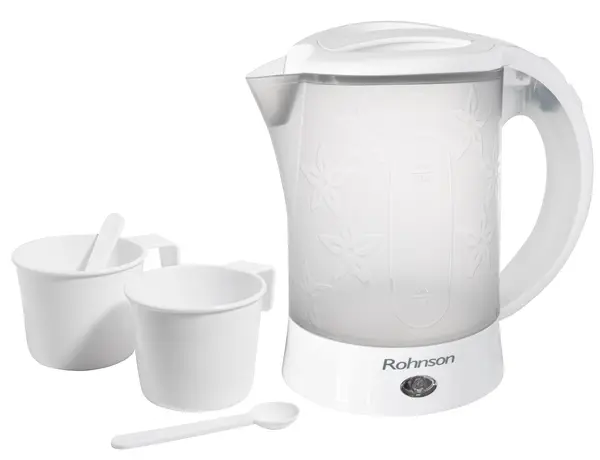 Fierbător electric Rohnson - R-7105, 600W, 0.6 l, alb