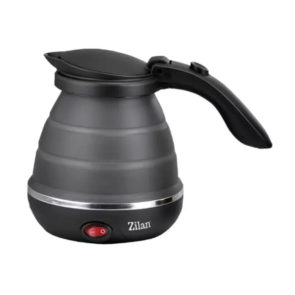 Fierbator pentru Voiaj, Pliabil, Baza Inox, Carcasa Silicon Durabil, Putere 750W, Capacitate 0.5 l