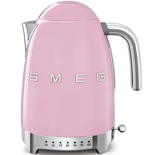 Fierbator Smeg KLF04PKEU, 2400 W, 1.7 L, temperatura variabila 50-100 C (Roz)