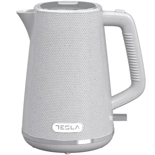 Fierbator Tesla KT400GX, 1.7L, 2200Woprire automata, LED, baza rotativa 360 (Alb/Gri)