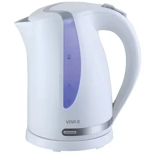 Fierbator Vivax WH-175L, indicator luminos led, putere 2200 W, 1.7 litri, Alb/Argintiu