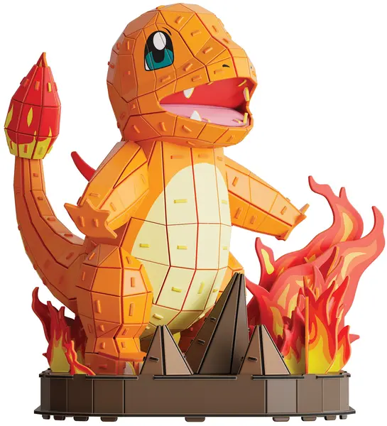 Figurină 3D de asamblat Spin Master 4D Build - Pokemon Charmander, 241 de piese