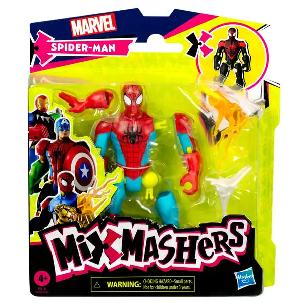 Figurina cu accesorii, Marvel Spiderman, Mixmashers, Spider-Man, F9213