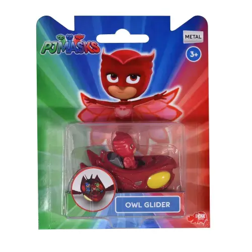 Figurina cu vehicul Eroi in pijama, Owl-Glider, 7 cm