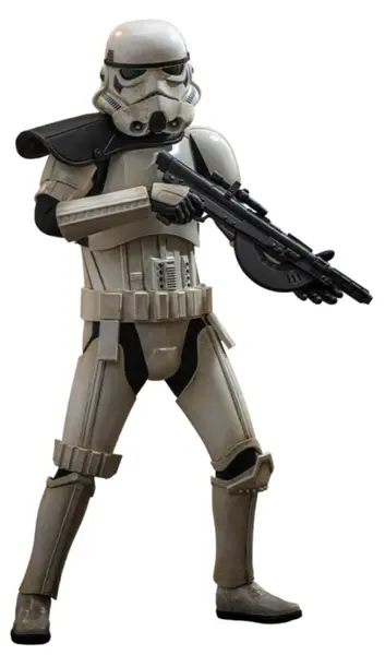 Figurină de acțiune Hot Toys Filme: Războiul Stelelor: Mandalorianul & Grogu - Soldat imperial al rămășițelor imperiale (Versiune Deluxe) (Capodopera filmului), 30 cm