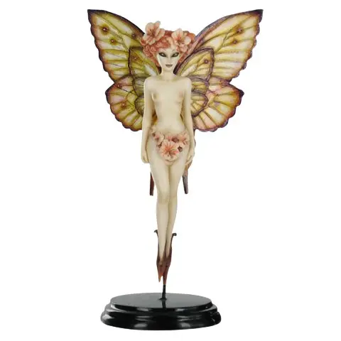 Figurina decorativa DEPOX editie limitata, Zana Primaverii, rasina, lucrata manual, 15 cm, multicolor