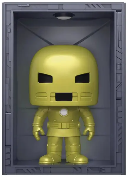 Figurina Funko POP! Deluxe: Iron Man - Hall of Armor (Model 1 Golden Armor) (Metallic) (PX Previews Exclusive) #1035