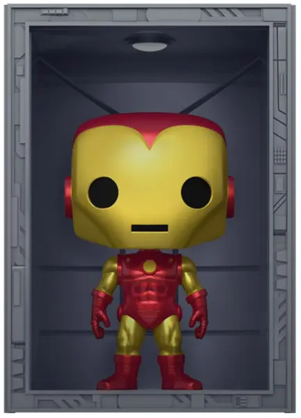 Figurină Funko POP! Deluxe: Iron Man - Hall of Armor (Model 4) (Metallic) (PX Previews Exclusive) #1036
