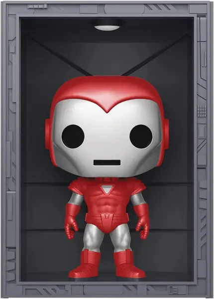 Figurina Funko POP! Deluxe: Iron Man - Hall of Armor (Model 8 Silver Centurion) (Metallic) (PX Previews Exclusive) #1038