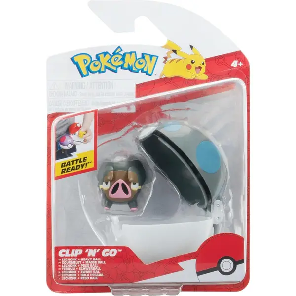Figurina in bila Clip N Go Pokemon S2, Lechonk si Heavy Ball