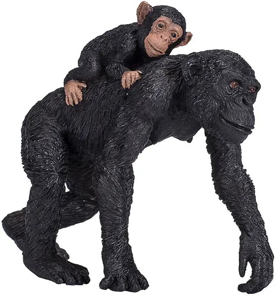 Figurina Mojo Wildlife - Cimpanzeu cu pui