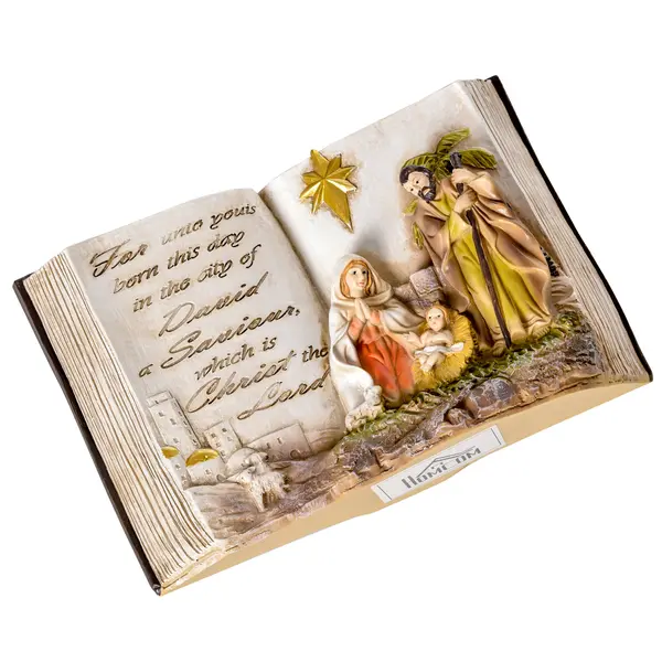 Figurina Nasterea Domnului 3D, Decoratiune de Craciun, decoratiune iesle 21.5x9.5x14cm HOMCOM | Aosom Romania