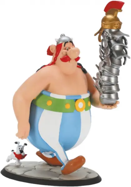 Figurina - Obelix Stack of Helmets and Dogmatix | Plastoy