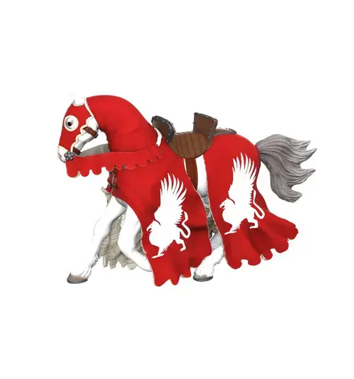 Figurina Papo - Cal Cavalerului Medieval Grifon (Rosu)