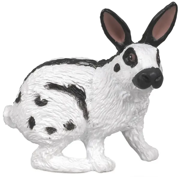 Figurina Papo Farmyard Friends – Iepuras alb cu urechile negre