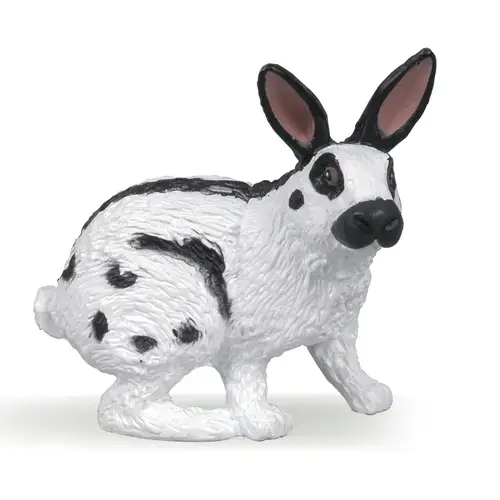 Figurina Papo - Iepure (Alb/Negru)