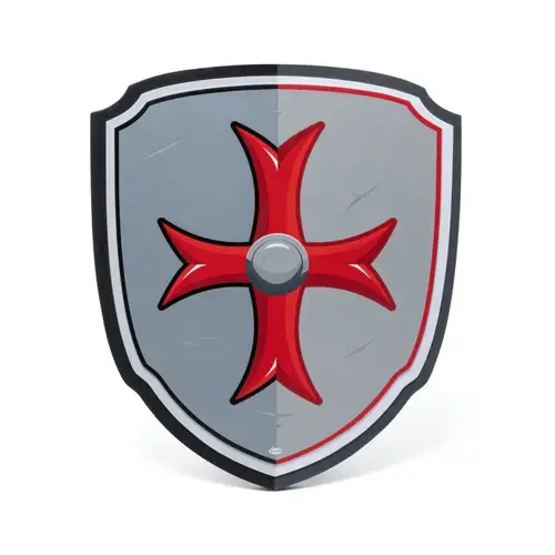 Figurina Papo - Scutul Crucea Malteza (Rosu/Gri)