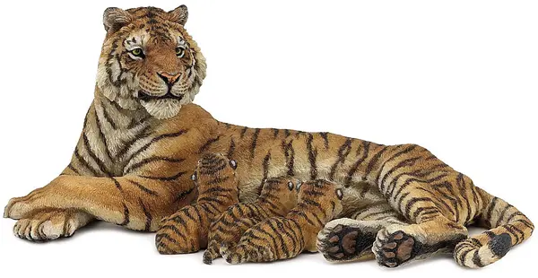 Figurină Papo Wild Animal Kingdom - Tigrul cu puii de tigru