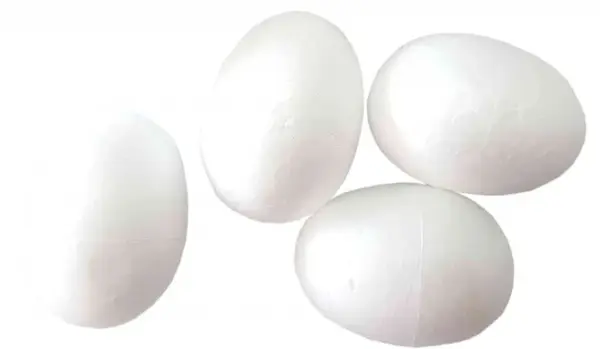 Figurina pentru activitati crafts,polistiren,ou 7cm,4 bucati set