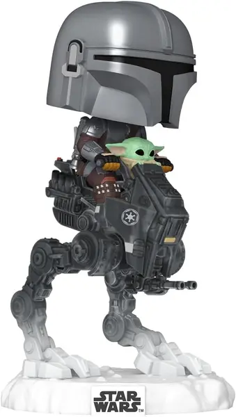 Figurina - Pop! - Star Wars: The Mandalorian with Grogu in Imperial Remnant AT-RT | Funko