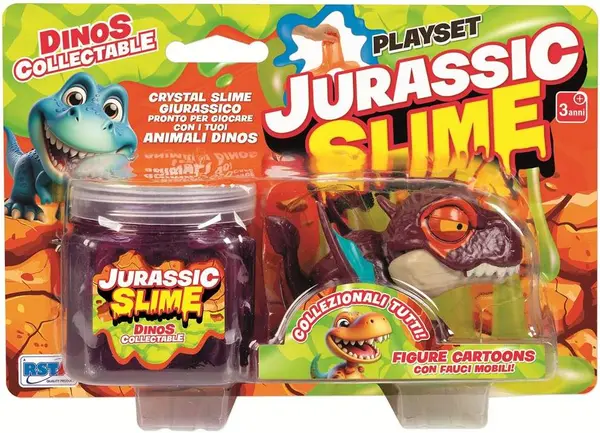Figurină RS Toys Jurassic - Dinozaur transformabil cu slime, mov