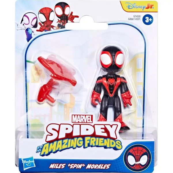 Figurina si accesoriu, Spidey And His Amazing Friends, Miles Morales, 8 cm, G1459