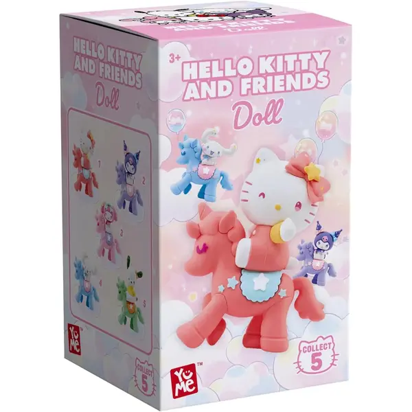 Figurina Yume Hello Kitty and Friends Doll - Unicorn Series 7 cm