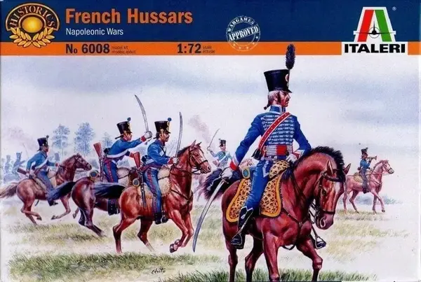 Figurine pentru hobby Italeri Militare: Soldați - Husari francezi, Războaiele Napoleoniene, 34 de figurine