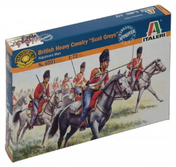 Figurine pentru hobby Italeri Militare: Soldați - Waterloo 200 Războaiele Napoleoniene: Cavaleria Grea Britanică „Scots Greys”, 18 figurine