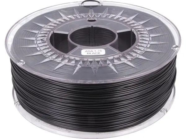 Filament: ASA 1,75mm neagră Temp.printare:230-240°C 1kg DEV-ASA-1.75-BK