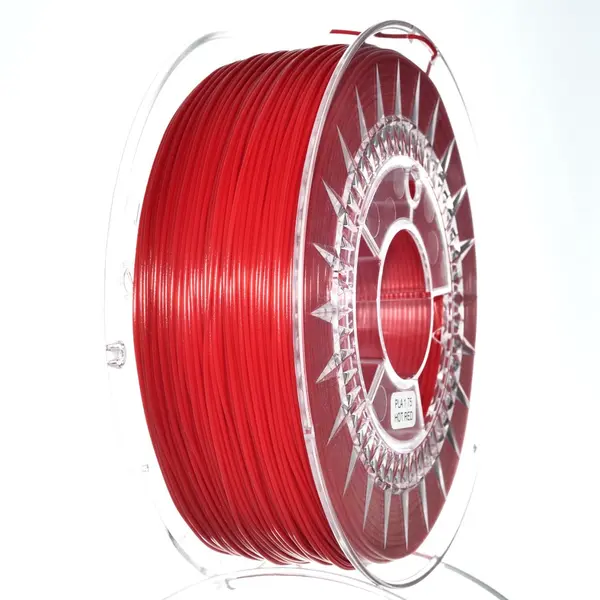 Filament: PLA roşie 1kg 195°C ±0,05mm 1,75mm , DEV-PLA-1.75-RD, Devil Design