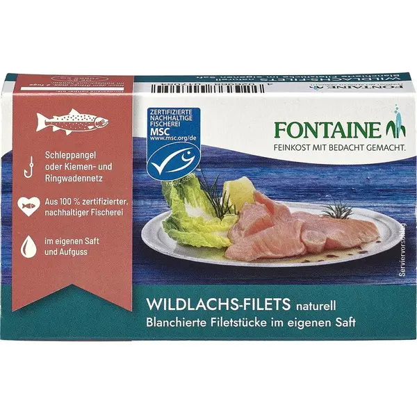File de Somon Salbatic in Suc Propriu 125g