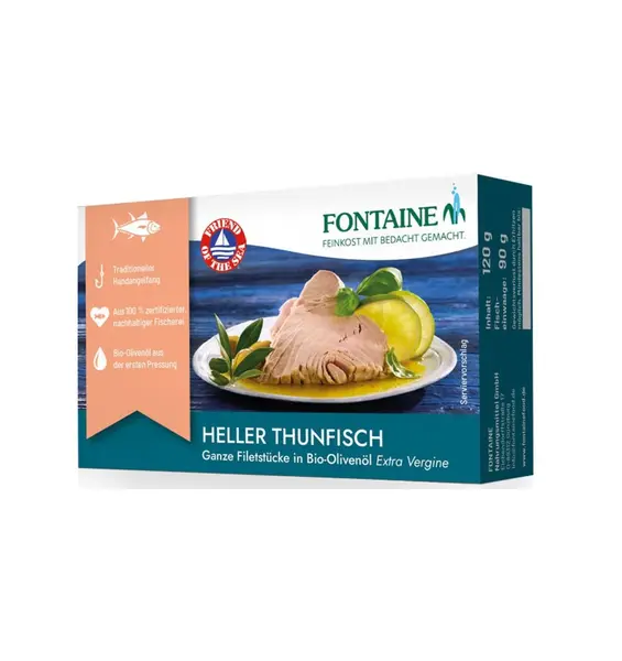 File de ton alb in ulei bio de masline extravirgin - 120 g