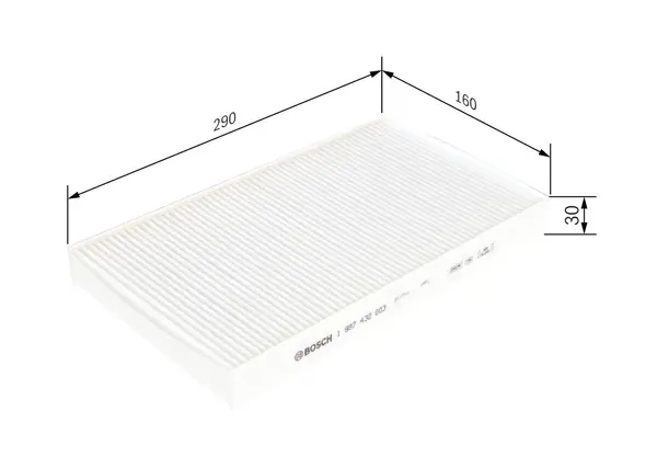 Filtru, aer habitaclu BOSCH 1 987 432 003