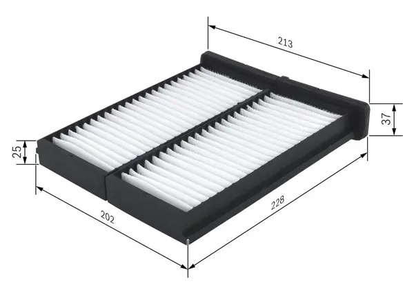 Filtru, aer habitaclu BOSCH 1 987 432 086