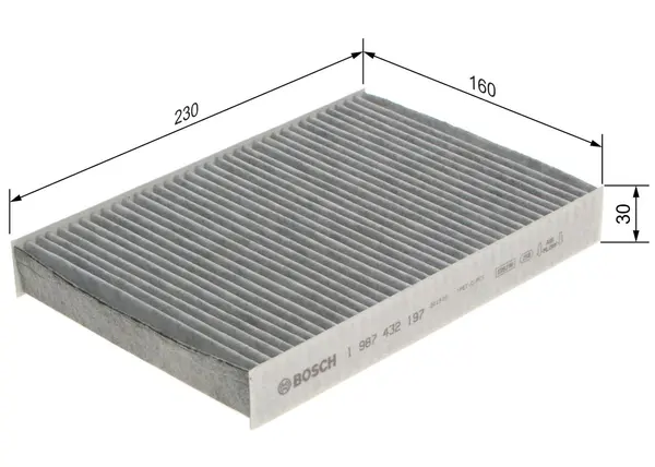 Filtru, aer habitaclu BOSCH 1 987 432 197
