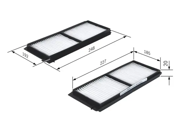 Filtru, aer habitaclu BOSCH 1 987 432 275