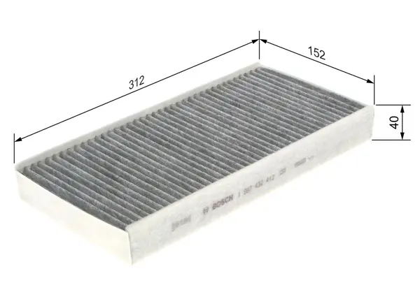 Filtru, aer habitaclu BOSCH 1 987 432 412