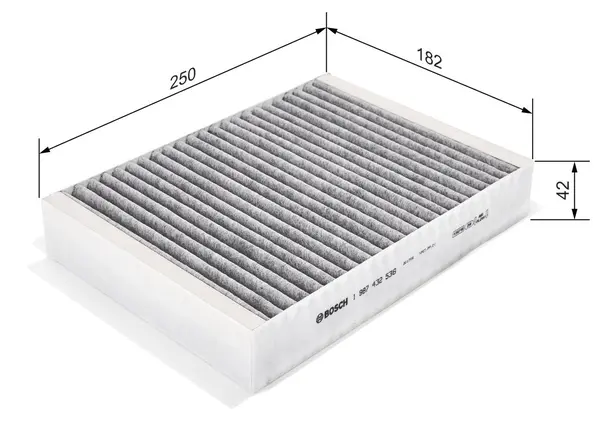 Filtru, aer habitaclu BOSCH 1 987 432 536