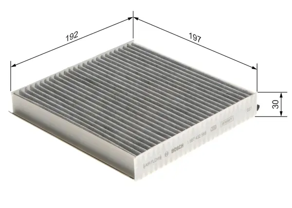 Filtru, aer habitaclu BOSCH 1 987 432 568