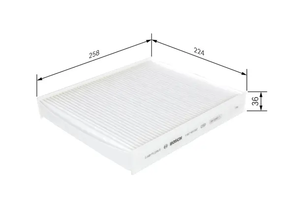 Filtru, aer habitaclu BOSCH 1 987 435 002