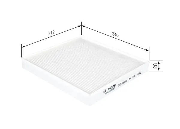 Filtru, aer habitaclu BOSCH 1 987 435 087