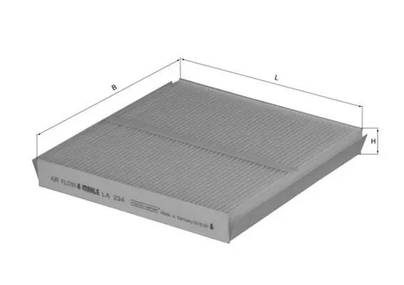 Filtru, aer habitaclu MAHLE LA 234