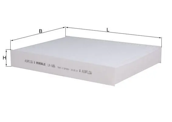 Filtru, aer habitaclu MAHLE LA 686