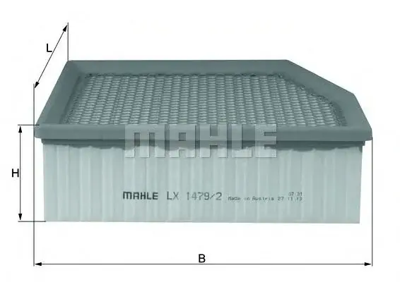 Filtru aer MAHLE ORIGINAL LX 1479 2