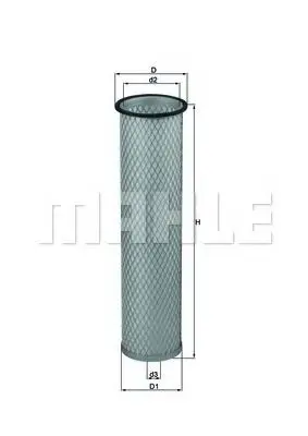 Filtru aer secundar MAHLE ORIGINAL LXS 214