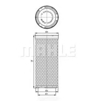 Filtru aer secundar MAHLE ORIGINAL LXS 223