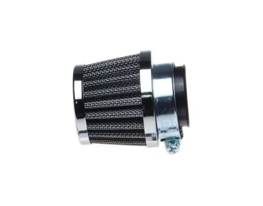 Filtru aer sport conic, 35mm, cromat