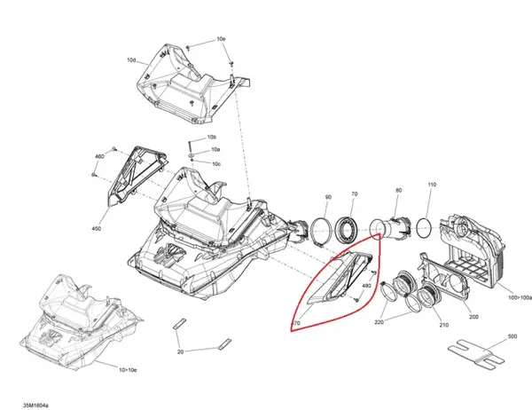 Filtru aer stanga Ski-Doo