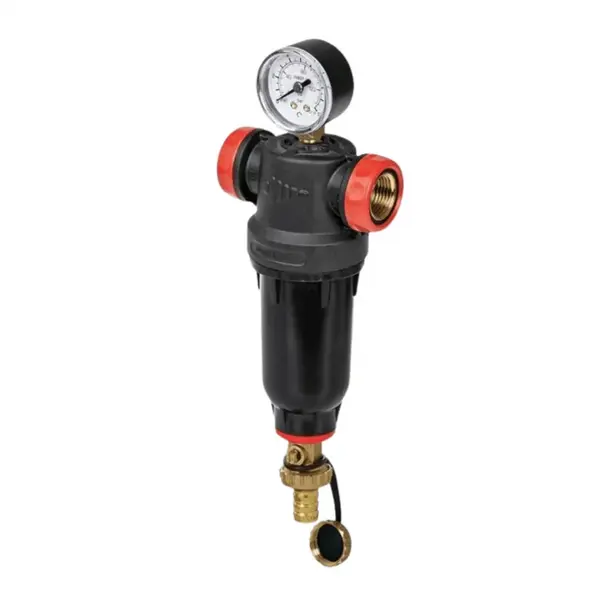 Filtru apa calda PA-R cu autocuratare si cartus din otel inoxidabil 304. cu conexiune de ½ FM si ¾ M